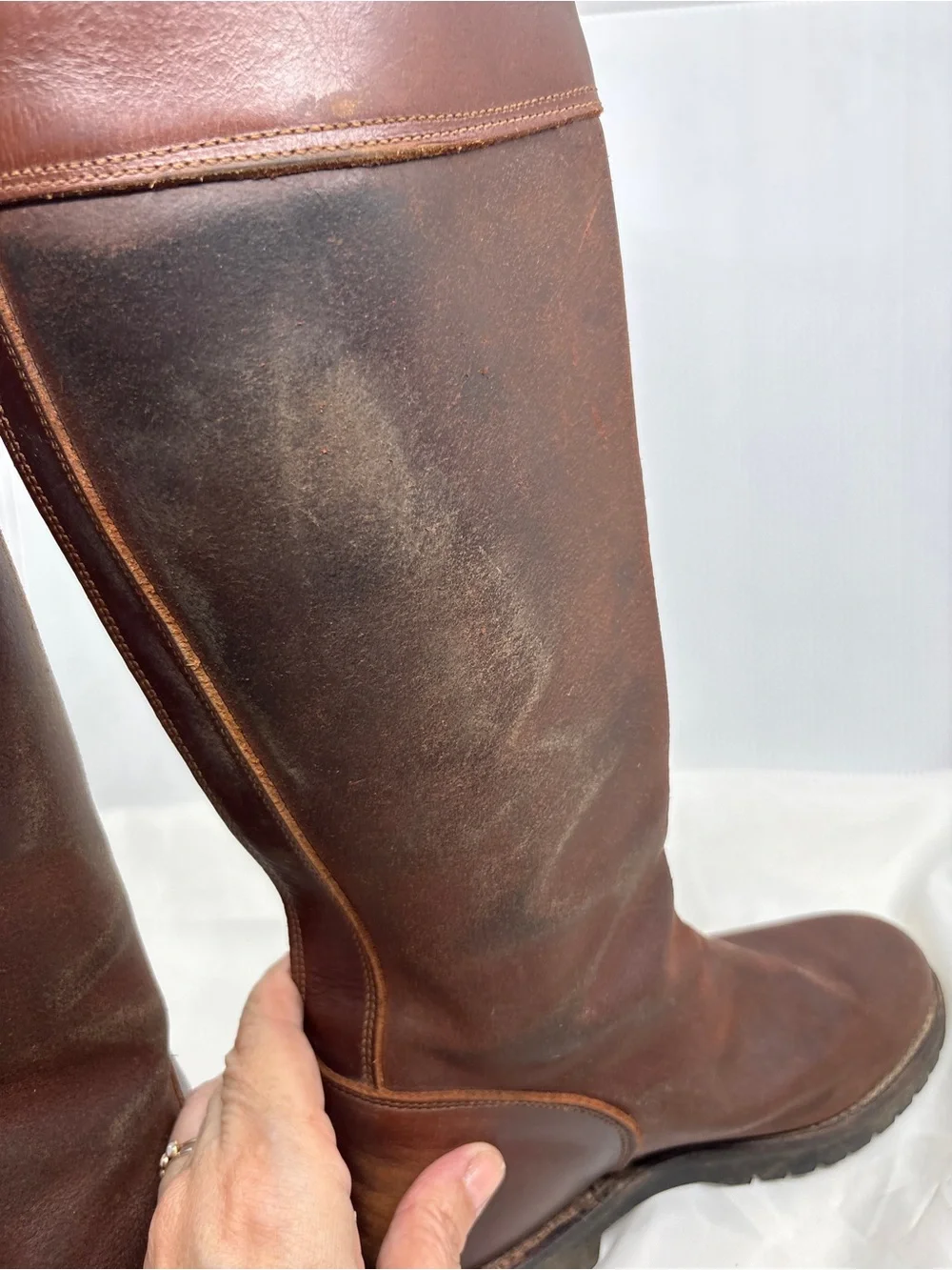 El Estribo Boots Womens Size 36 Brown Tall Leather Zip Tassel Spain Riding